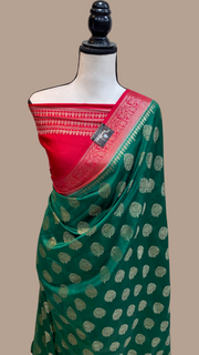 Pure Dupion Silk Banarasi Saree - The Handlooms