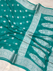 Pure Chiffon Khaddi Banarasi Saree - The Handlooms