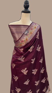 Pure Chiniya Silk Handloom Banarasi Saree - The Handlooms