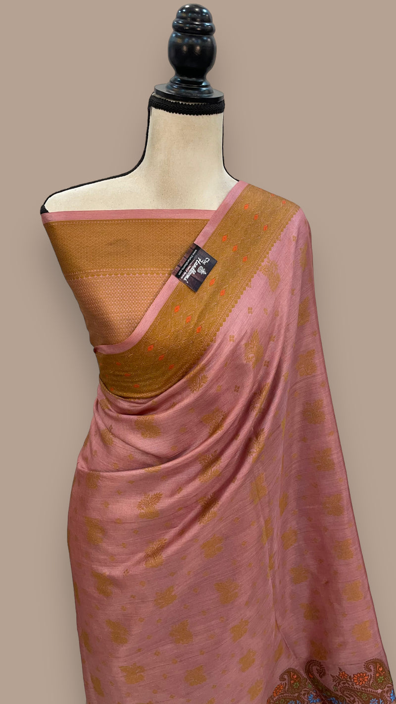 Pure Tussar Silk Handloom Banarasi Saree - The Handlooms