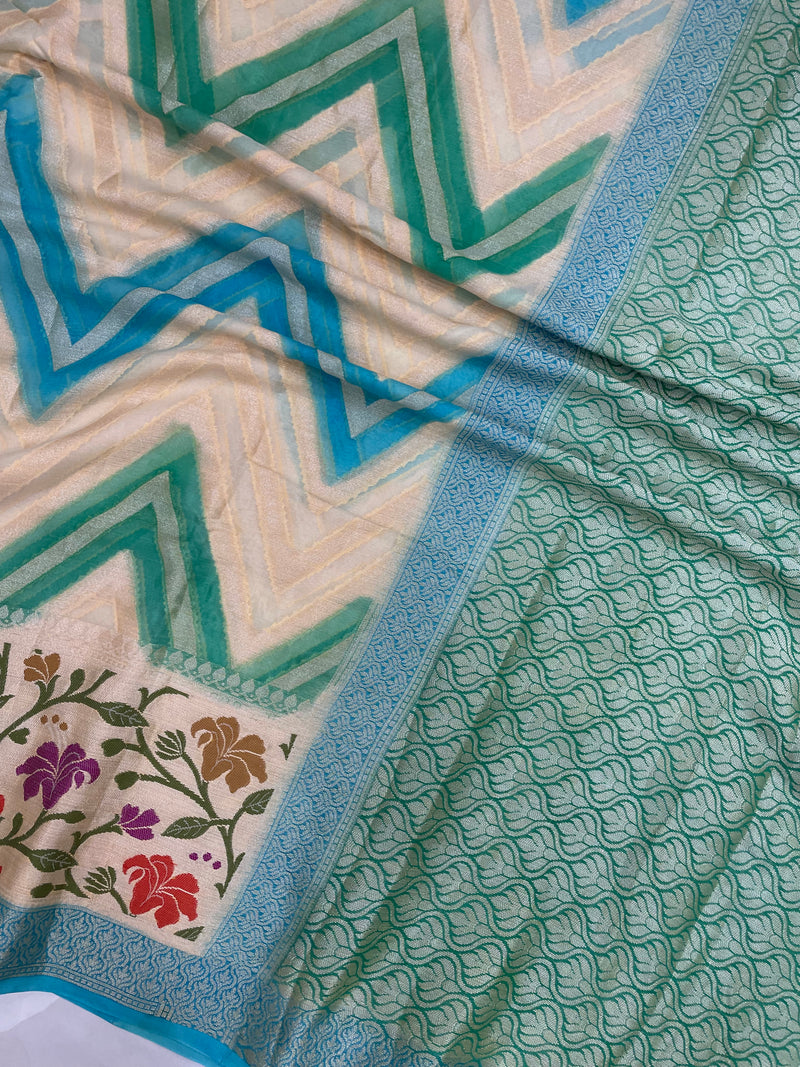 Pure Chiffon Khaddi Banarasi Saree - The Handlooms