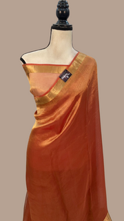 Pure Kora Tissue Handloom Banarasi Saree - The Handlooms