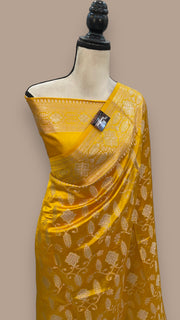 Pure Mango Silk Banarasi Handloom Saree - The Handlooms