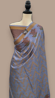 Pure Tussar Silk Handloom Banarasi Saree - The Handlooms
