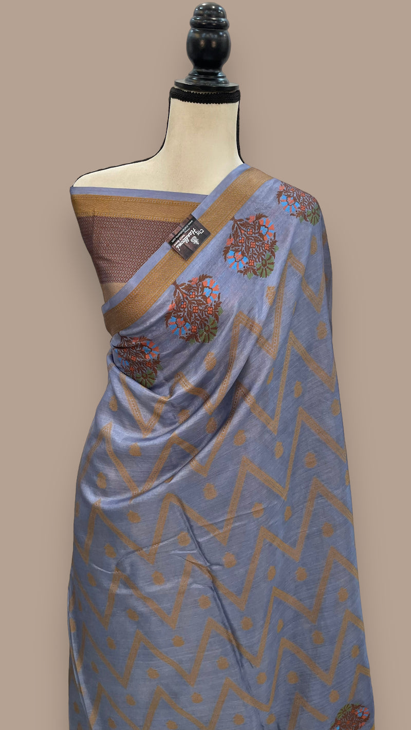 Pure Tussar Silk Handloom Banarasi Saree - The Handlooms