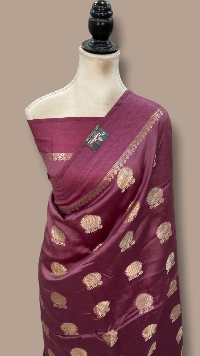 Pure Mango Silk Banarasi Handloom Saree - The Handlooms