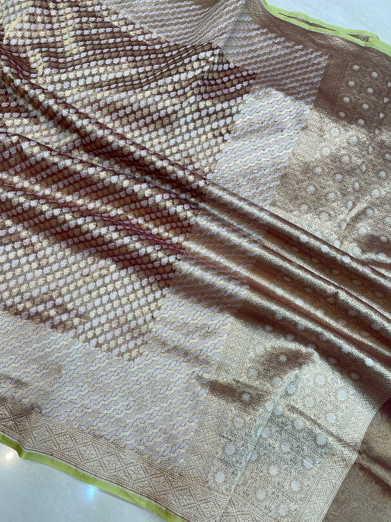Pure Tissue Reshmi zari Banarasi Saree - The Handlooms