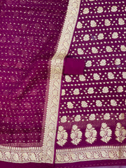 Khaddi Georgette Banarasi Dress material - The Handlooms