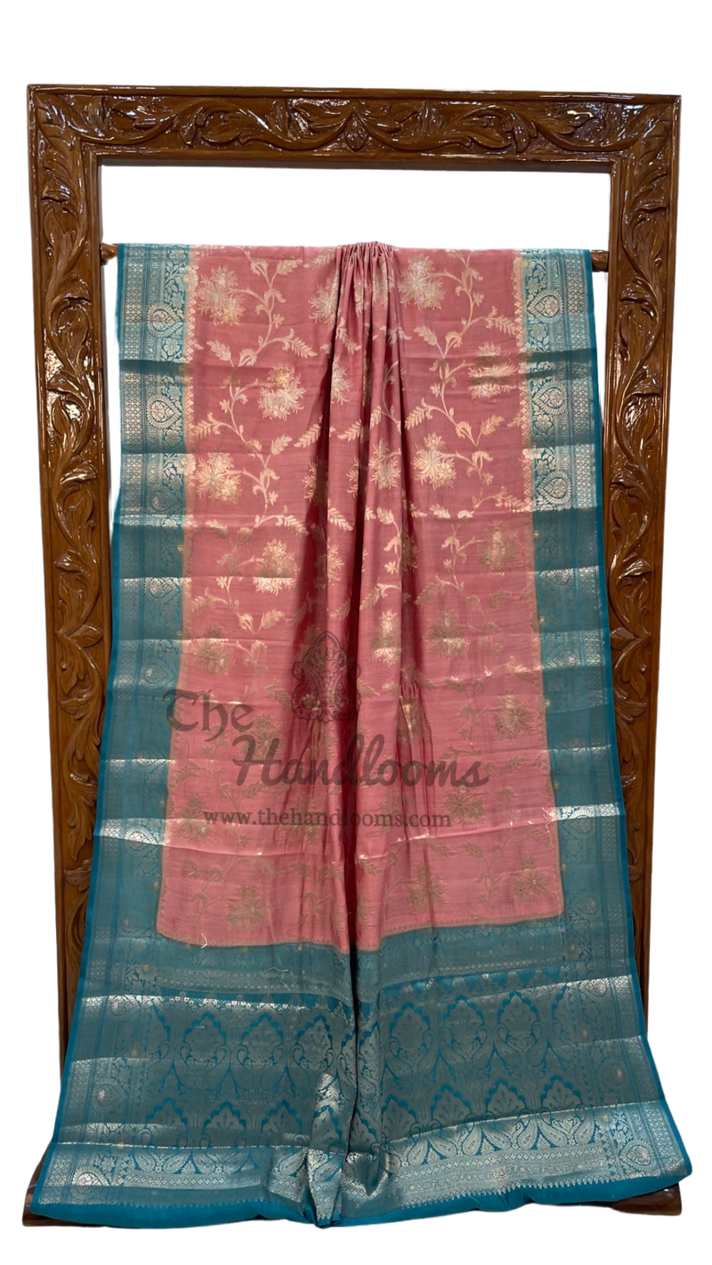 Pure Chiniya Silk Handloom Banarasi Saree - The Handlooms