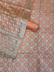 Pure Butter Silk Banarasi Dress material - The Handlooms