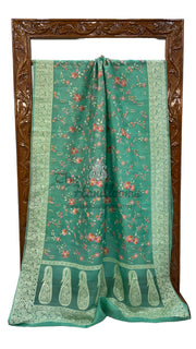 Pure Organza Chikankari Handloom Banarasi Saree - The Handlooms