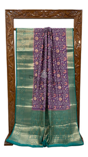 Pure Chiniya Silk Handloom Banarasi Saree with Chikankari - The Handlooms
