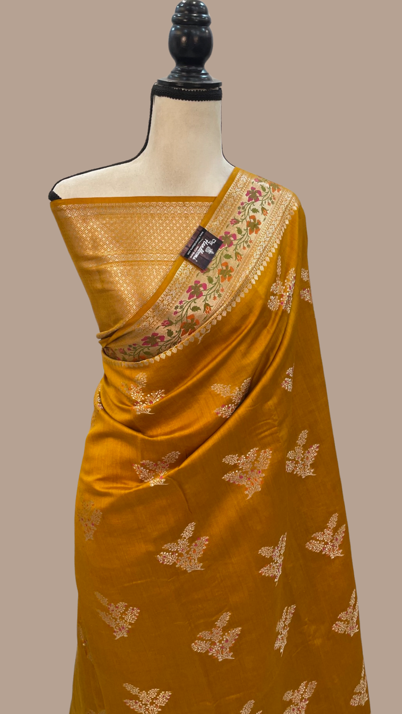 Pure Chiniya Silk Handloom Banarasi Saree - The Handlooms