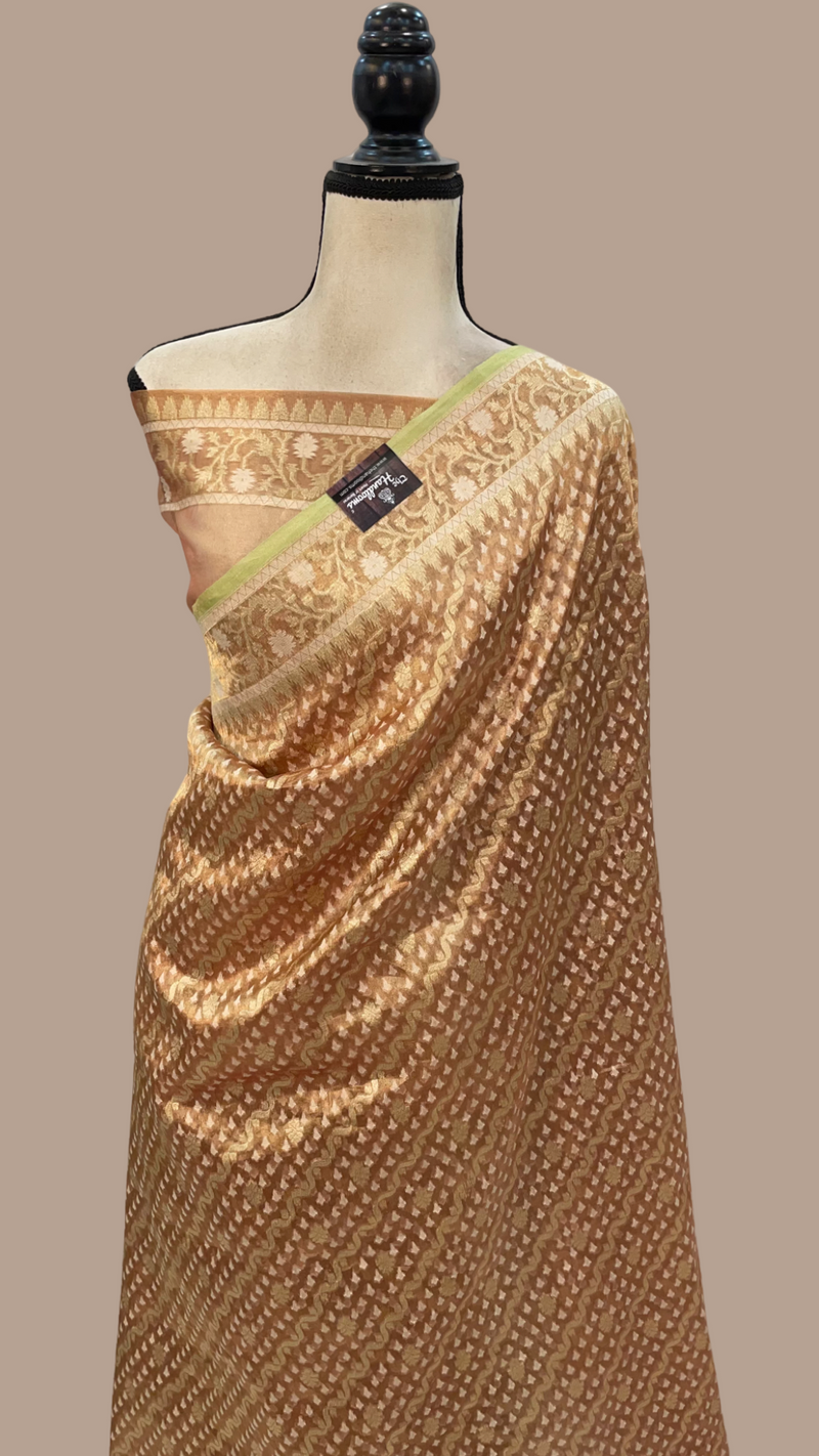 Pure Tissue Reshmi zari Banarasi Saree - The Handlooms
