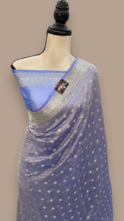 Pure Kora Tissue Crush Handloom Banarasi Saree - The Handlooms