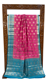Pure Chiniya Silk Handloom Banarasi Saree - The Handlooms