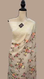 Organza Chikankari Handloom Banarasi Saree - The Handlooms