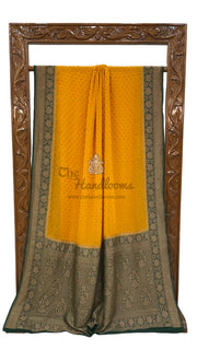 Khadki Georgette Banarasi Saree -  Antique zari - The Handlooms