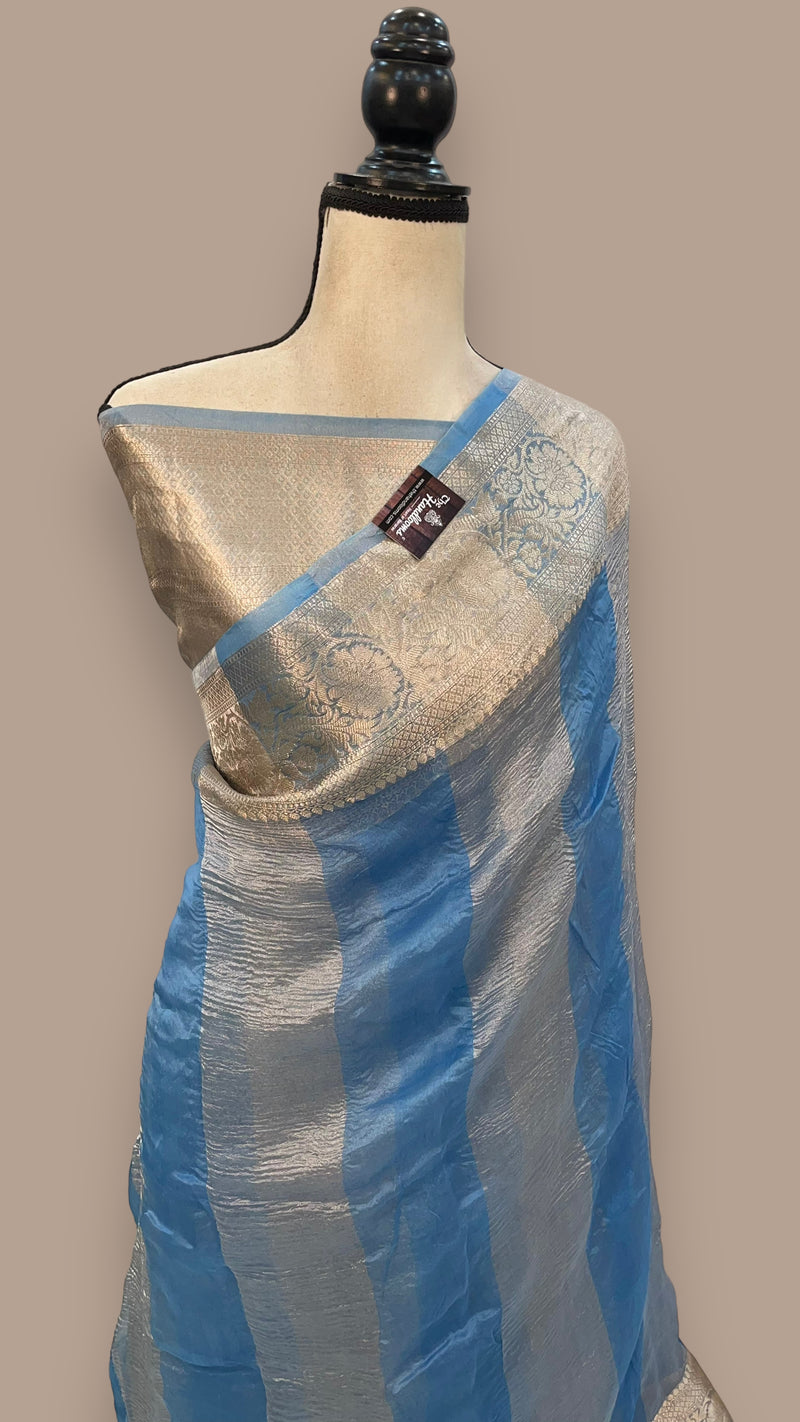 Pure Kora Tissue Handloom Banarasi Saree - The Handlooms