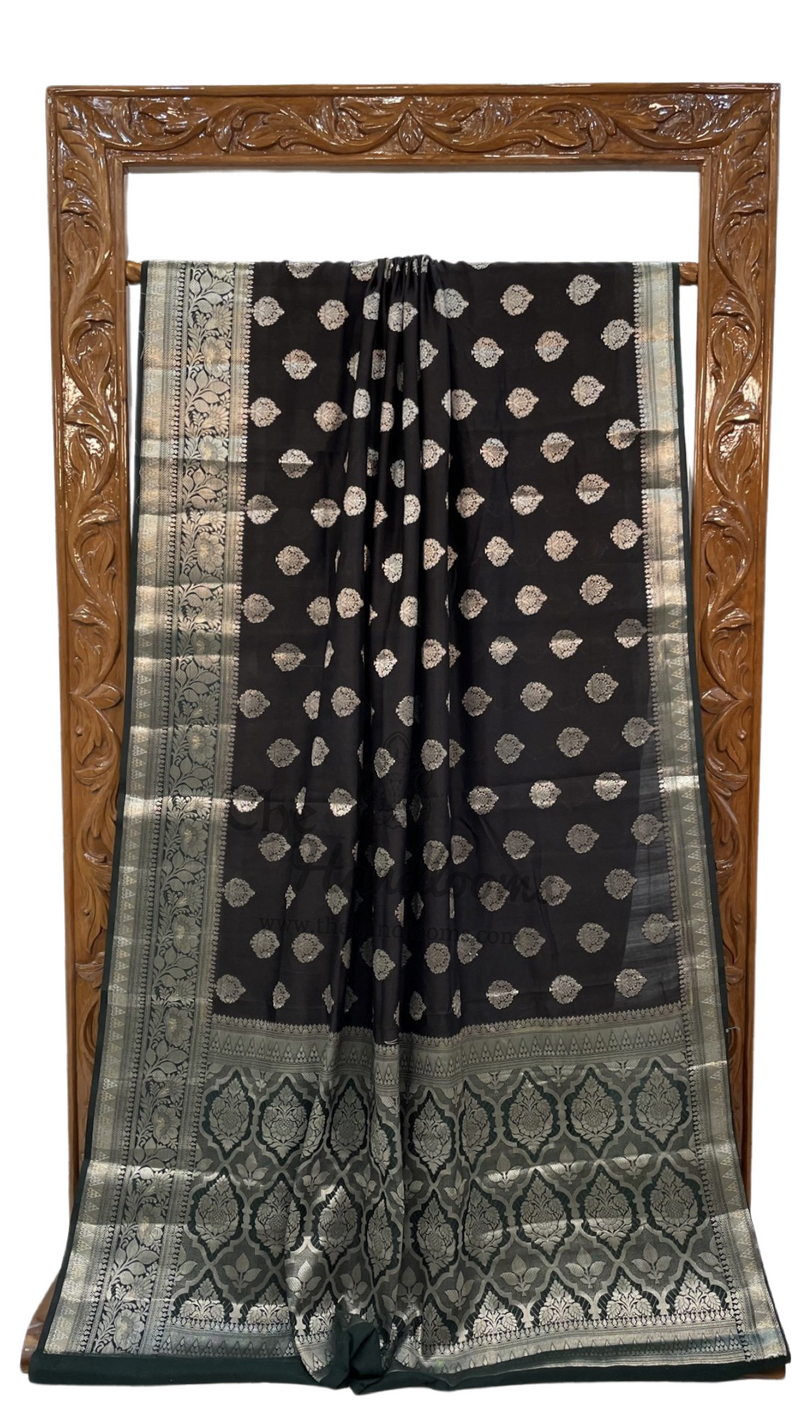 Pure Chiniya Silk Handloom Banarasi Saree - The Handlooms