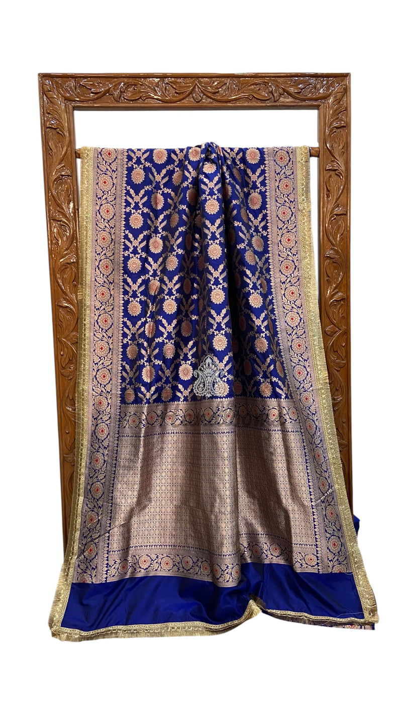 Nita Ambani in Pure Katan Silk Banarasi Handloom Saree - All over Jaal work with Meenakari