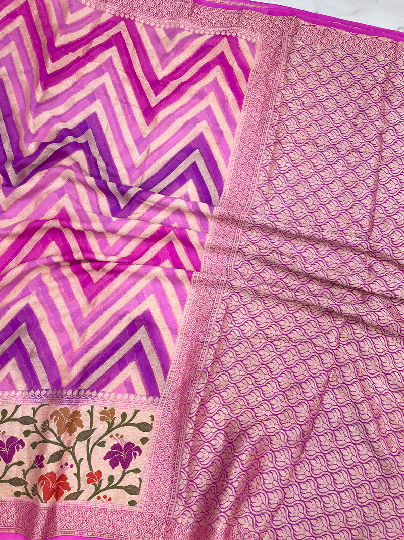 Pure Chiffon Khaddi Banarasi Saree - The Handlooms