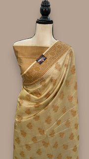 Pure Tussar Silk Handloom Banarasi Saree - The Handlooms
