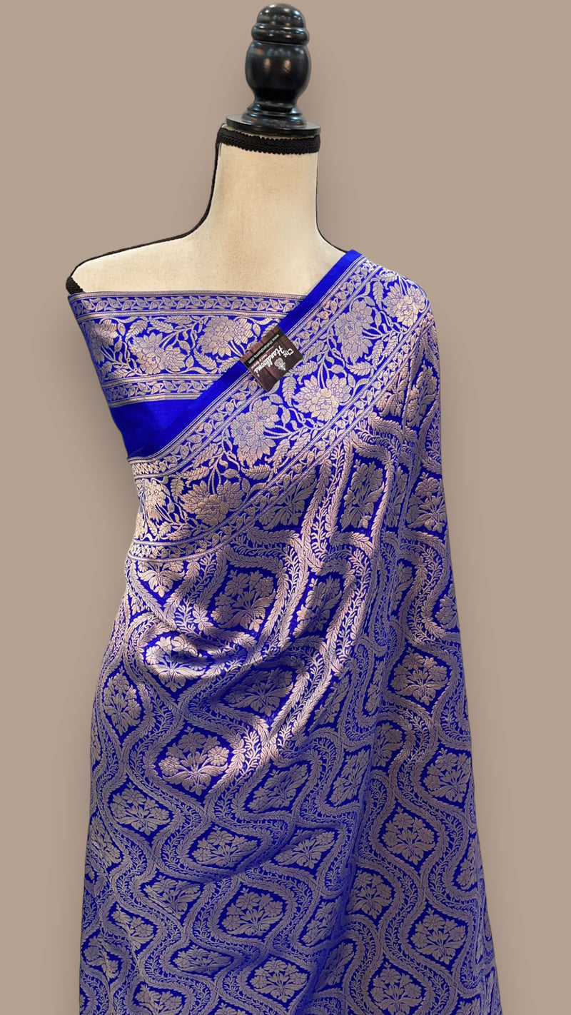 Pure Katan Silk Banarasi Handloom Saree - Tanchui Brocade - The Handlooms