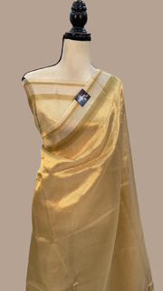 Pure Kora Tissue Handloom Banarasi Saree - The Handlooms