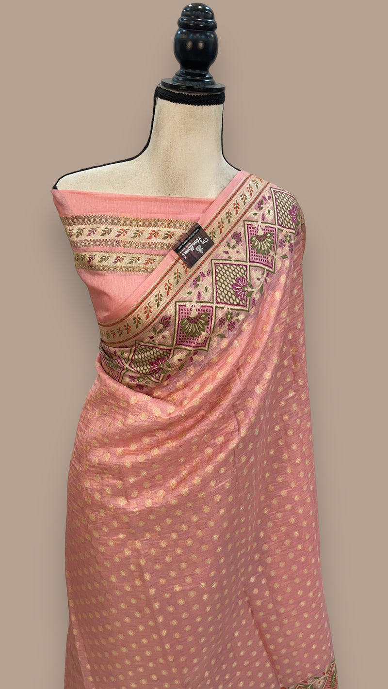 Pure Tussar Silk Handloom Banarasi Saree - The Handlooms