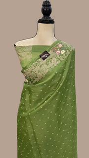 Tussar Silk Handloom Banarasi Saree With Chikankari - The Handlooms