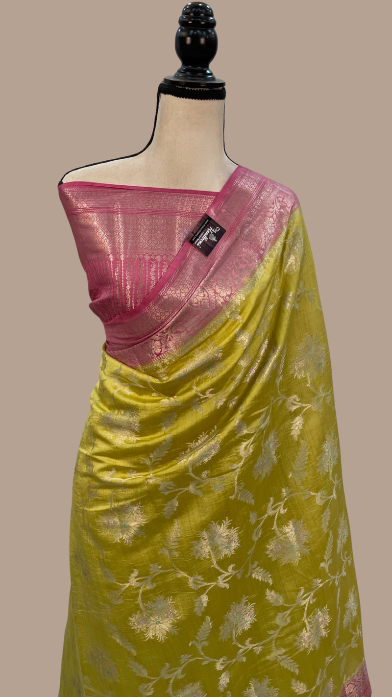 Pure Chiniya Silk Handloom Banarasi Saree - The Handlooms
