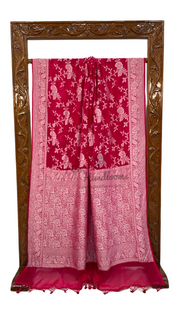 Pure Khaddi Georgette Handloom Banarasi Saree - The Handlooms