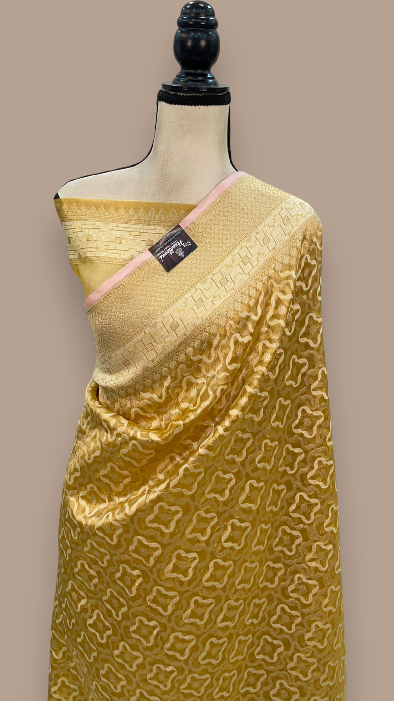 Pure Tissue Reshmi zari Banarasi Saree - The Handlooms