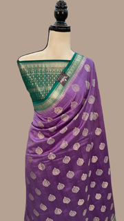 Pure Chiniya Silk Handloom Banarasi Saree - The Handlooms