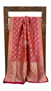 Pure Katan Silk Banarasi Handloom Saree - All over Jaal work - The Handlooms