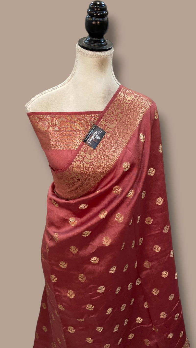 Pure Mango Silk Banarasi Handloom Saree - The Handlooms
