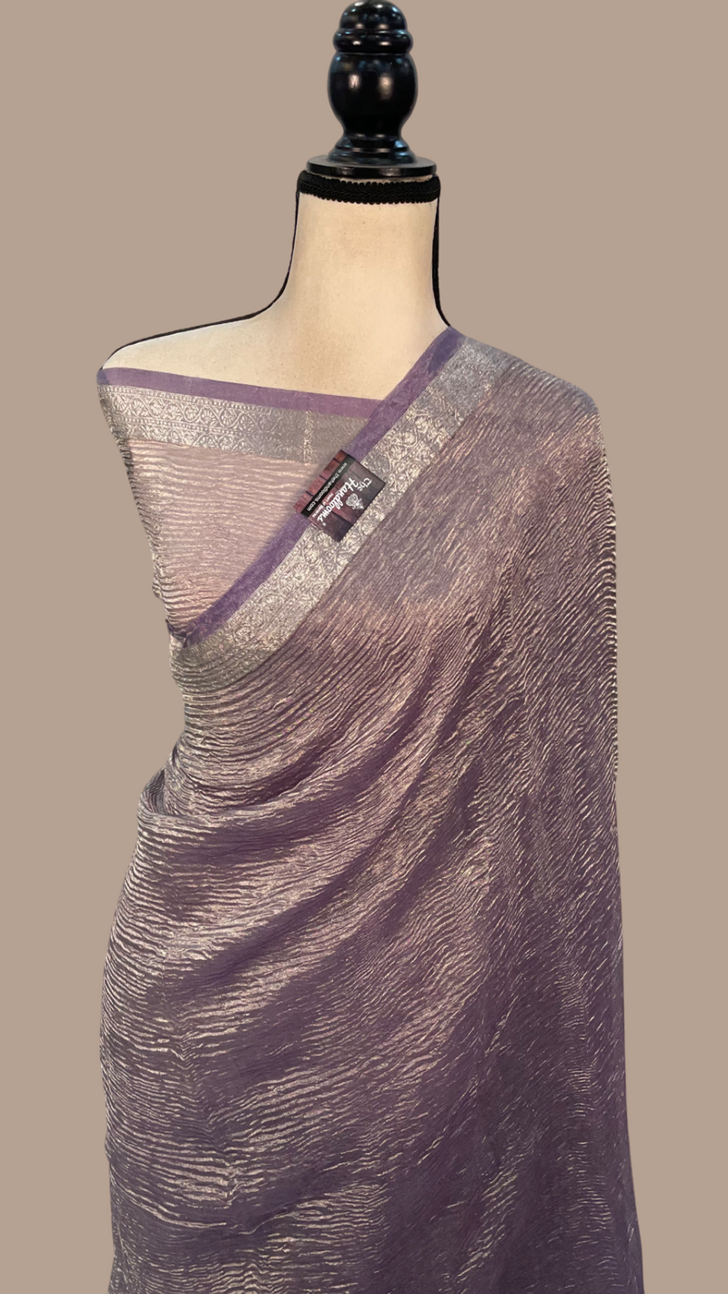 Pure Kora Tissue Handloom Banarasi Saree - The Handlooms