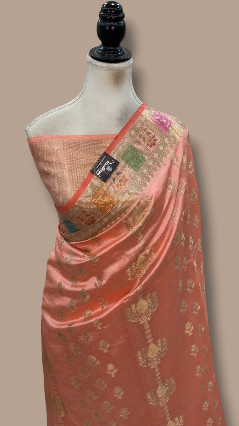Pure Mango Silk Banarasi Handloom Saree