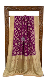 Pure Khaddi Georgette Handloom Banarasi Saree - Water zari - The Handlooms