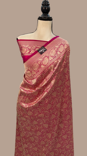 Pure Katan Silk Banarasi Handloom Saree - Tanchui Brocade - The Handlooms