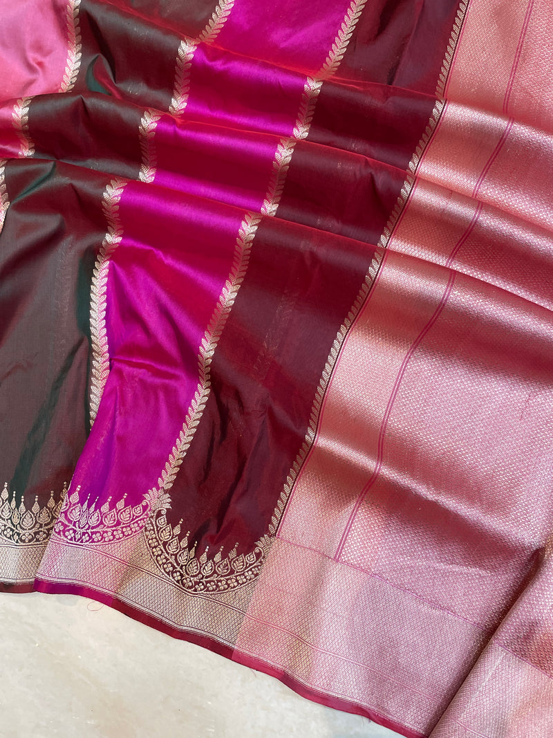 Pure Katan Silk Banarasi Handloom Saree - Rangkat - The Handlooms