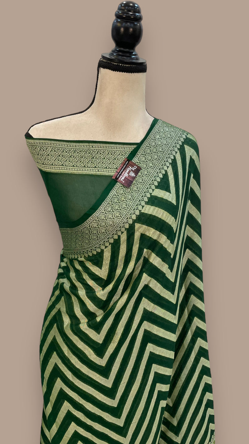 Pure Chiffon Khaddi Banarasi Saree - The Handlooms