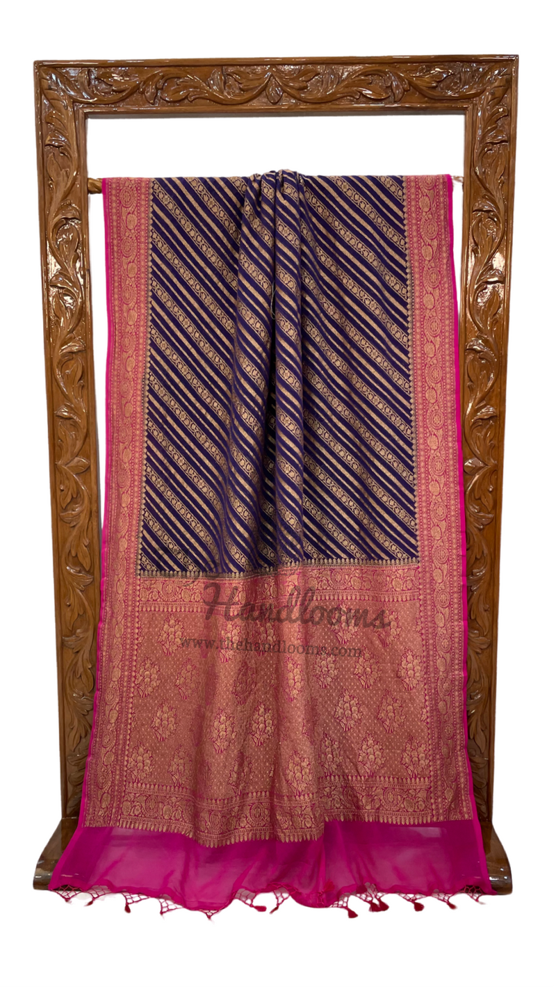 Khaddi Georgette Banarasi Saree -  Antique zari - The Handlooms