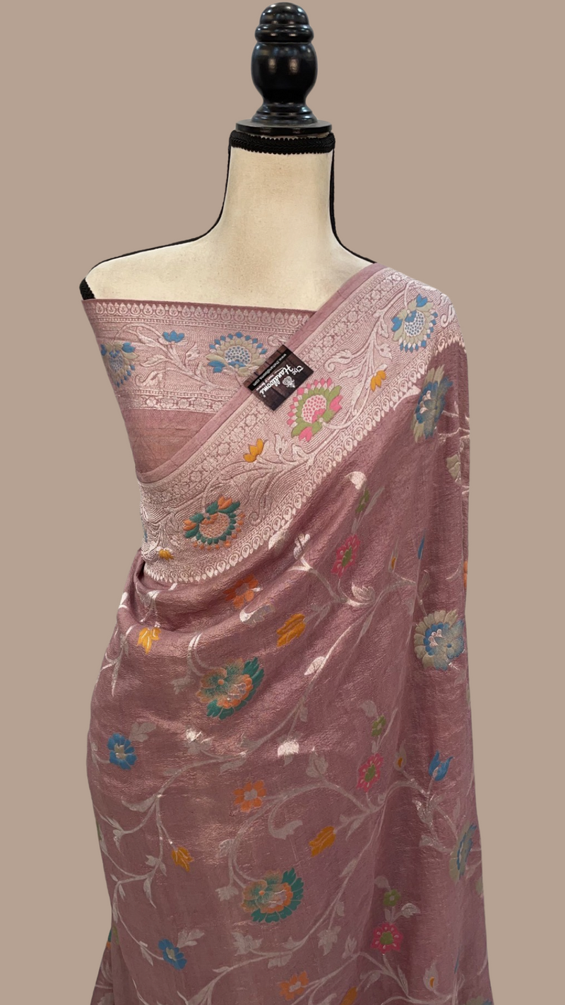 Tussar Georgette Handloom Banarasi Saree - The Handlooms