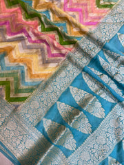 Rangkat Pure Chiffon Khaddi Banarasi Saree - The Handlooms