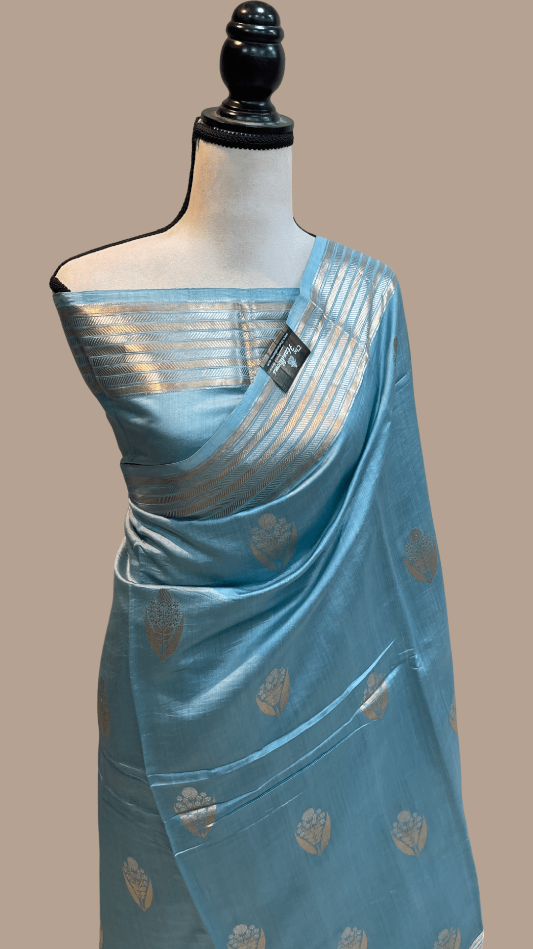 Pure Chiniya Silk Khaddi Handloom Banarasi Saree — The Handlooms