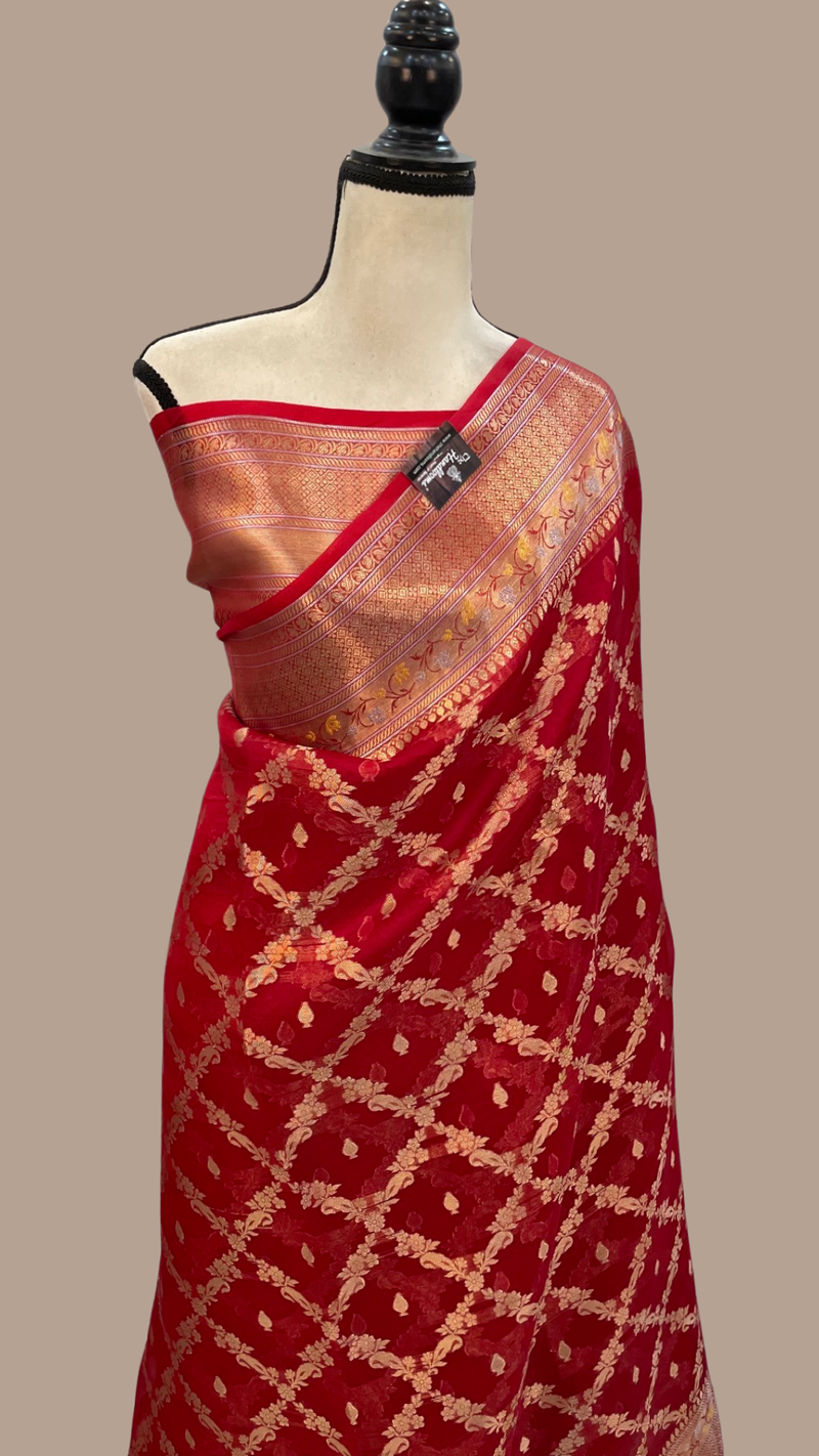 Pure Kora Handloom Banarasi Saree - The Handlooms
