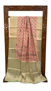 Pure Chiniya Silk Digital Print Handloom Banarasi Saree - The Handlooms