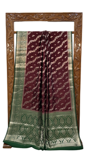 Pure Chiniya Silk Handloom Banarasi Saree - The Handlooms